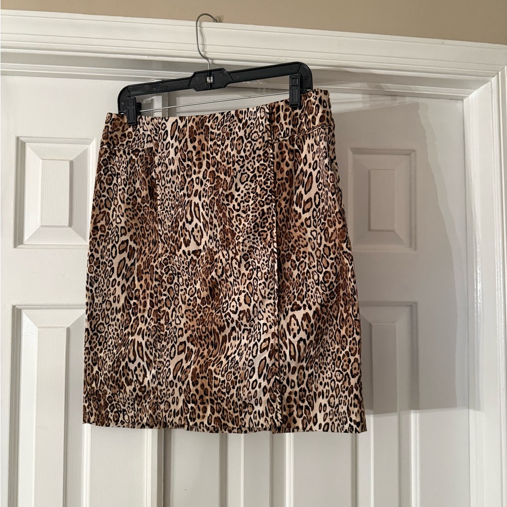 New York & Company Leopard Print Women's Skirt